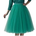 thumbnail image 1 of BRDFRL Women A-Line Tulle Skirt Tutu Knee Length Turquoise M, 1 of 6