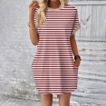 BRDFRL Women’s Casual Summer T Shirt Dress Loose Short Sleeve Tunic