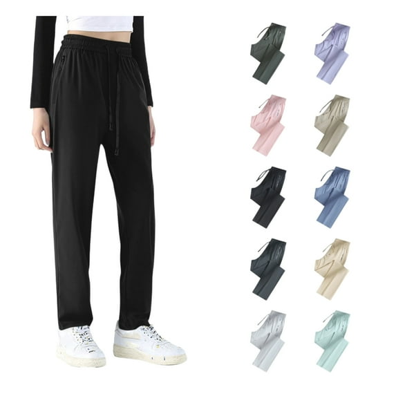 BRDFRL Women's Quick Dry Hiking Pants-Lightweight Waterproof Elastic Waist Jogger Pants for Travel Trendy and Casual Blue 2XL