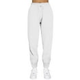 thumbnail image 1 of BRDFRL Women's Sexy Lounge Stretch Casual Jogger Drawstring Sweatpants with Pockets White XL, 1 of 7