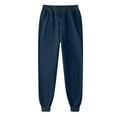 thumbnail image 1 of BRDFRL Womens Sweatpants with Pockets Cotton Solid Color Drawstring Women's Pants with Pockets Sweat Pants Trousers Navy 3XL, 1 of 3