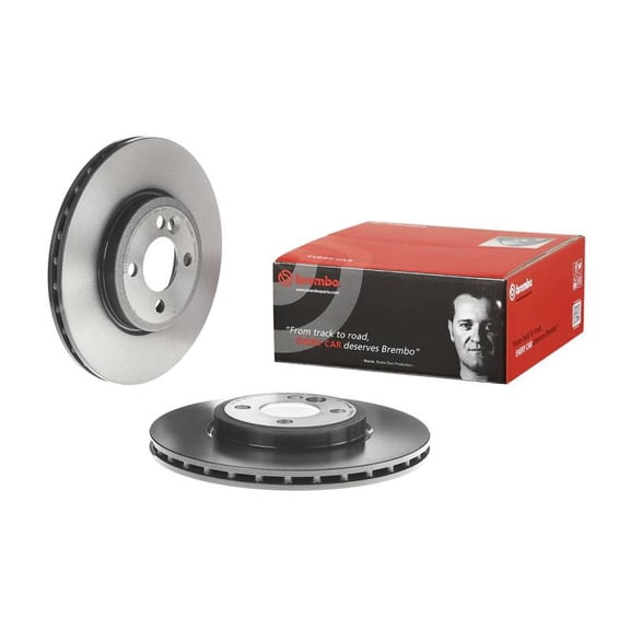 Brembo 08D44511C02; Brake Rotor; Solid; One Piece Design; Wheel Bolt Pattern 5 x 114.3 Millimeter; High Carbon Cast Iron; Single
