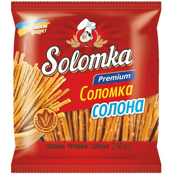 BREADSTICKS SOLOMKA SALTED (KUHARCHUK) 240G. (Pack of 3)