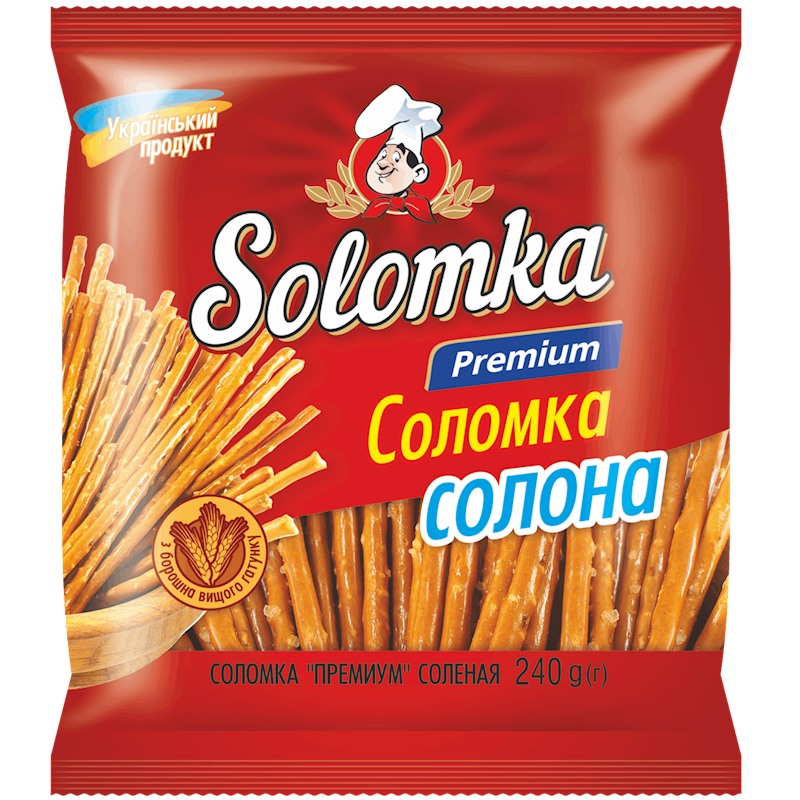 BREADSTICKS SOLOMKA SALTED (KUHARCHUK) 240G. (Pack of 3)