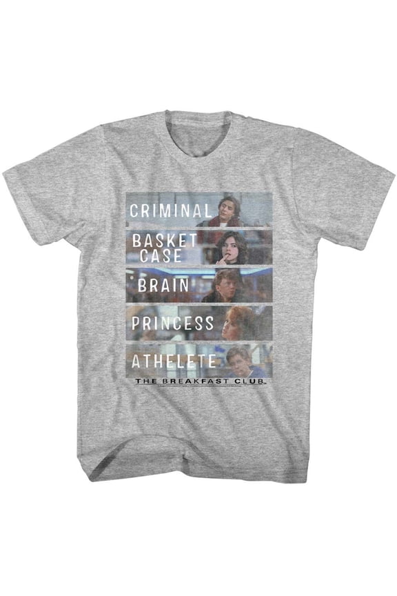Breakfast Club Bf Club Gray Heather Adult T-Shirt 4Xlt