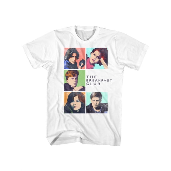 BREAKFAST CLUB-FIVE-WHITE ADULT S/S TSHIRT-LT