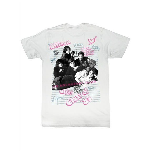 BREAKFAST CLUB-GROUP-WHITE ADULT S/S TSHIRT-4XLT