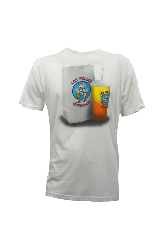 BREAKING BAD Los Pollos Hermanos To Go Bag Logo T-Shirt L NEW