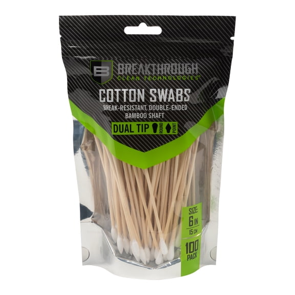 Breakthrough Clean Technologies Double-Ended Cotton Swabs, 100 Pack