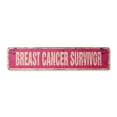 thumbnail image 1 of BREAST CANCER SURVIVOR Vintage Plastic Street Sign strong woman surgery scars warriors | Indoor/Outdoor |  36" Wide, 1 of 4