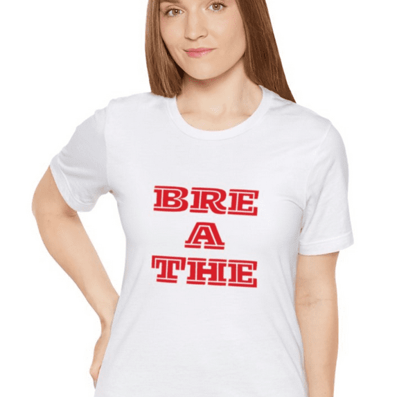 BREATHE Inspiring Unisex Jersey Short Sleeve Tee Sizes XS-5XL