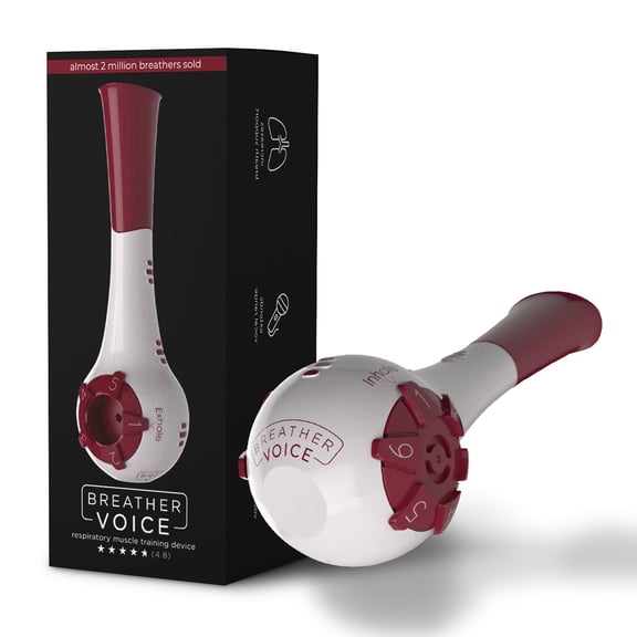 BREATHER VOICE Vocal Muscle Trainer Hand-Held Device for Breath Support, Strength, 1 Count