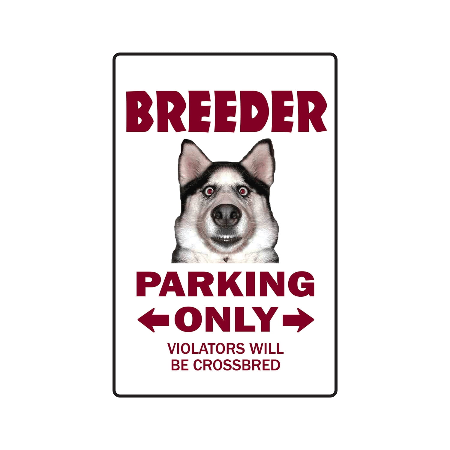 BREEDER Aluminum Sign parking Aluminum Signs dog animal | Indoor ...