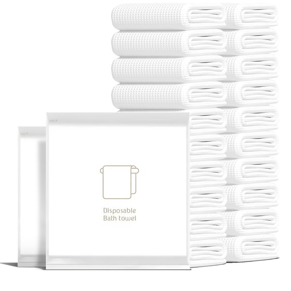 BREENHILL Disposable Bath Towels,20 Pack 27.5x55 inch Large Thickened Absorbent Shower SPA Towels for Body Hair Face