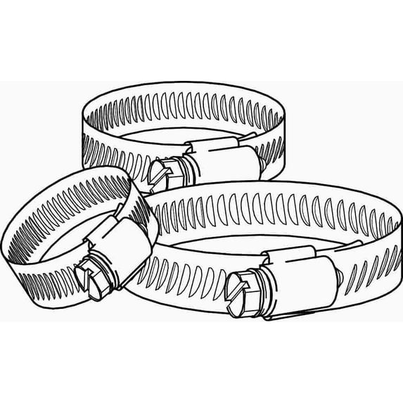 BREEZE HOSE CLAMP, STAINLESS STEEL, 1-1/6 IN. TO 2 IN., PACK OF 10 per 6 Pack
