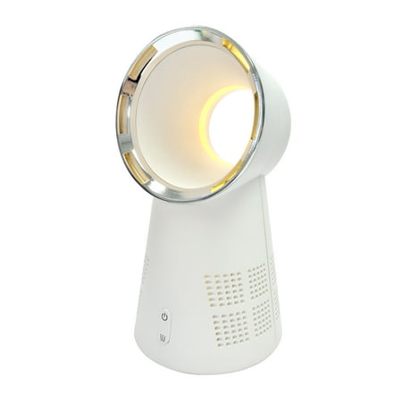 BREEZE IT Bladeless Fan with Humidifier & LED Nightlight, 3-Speed Settings, 10" Height (New)
