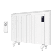 Rocyis 1500W Convection Panel Heater - Ultra Quiet Wall Mount Space Heater with Remote, Timer & LED Display, Portable Electric Heater for Indoor Use, Fanless Design, Plug-in Wall Mounted Heater