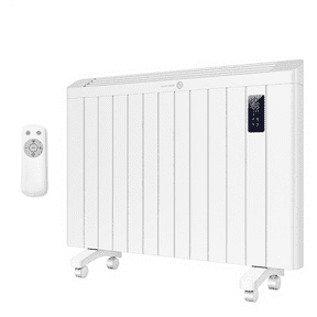 Rocyis 1500W Convection Panel Heater - Ultra Quiet Wall Mount Space Heater with Remote, Timer & LED Display, Portable Electric Heater for Indoor Use, Fanless Design, Plug-in Wall Mounted Heater