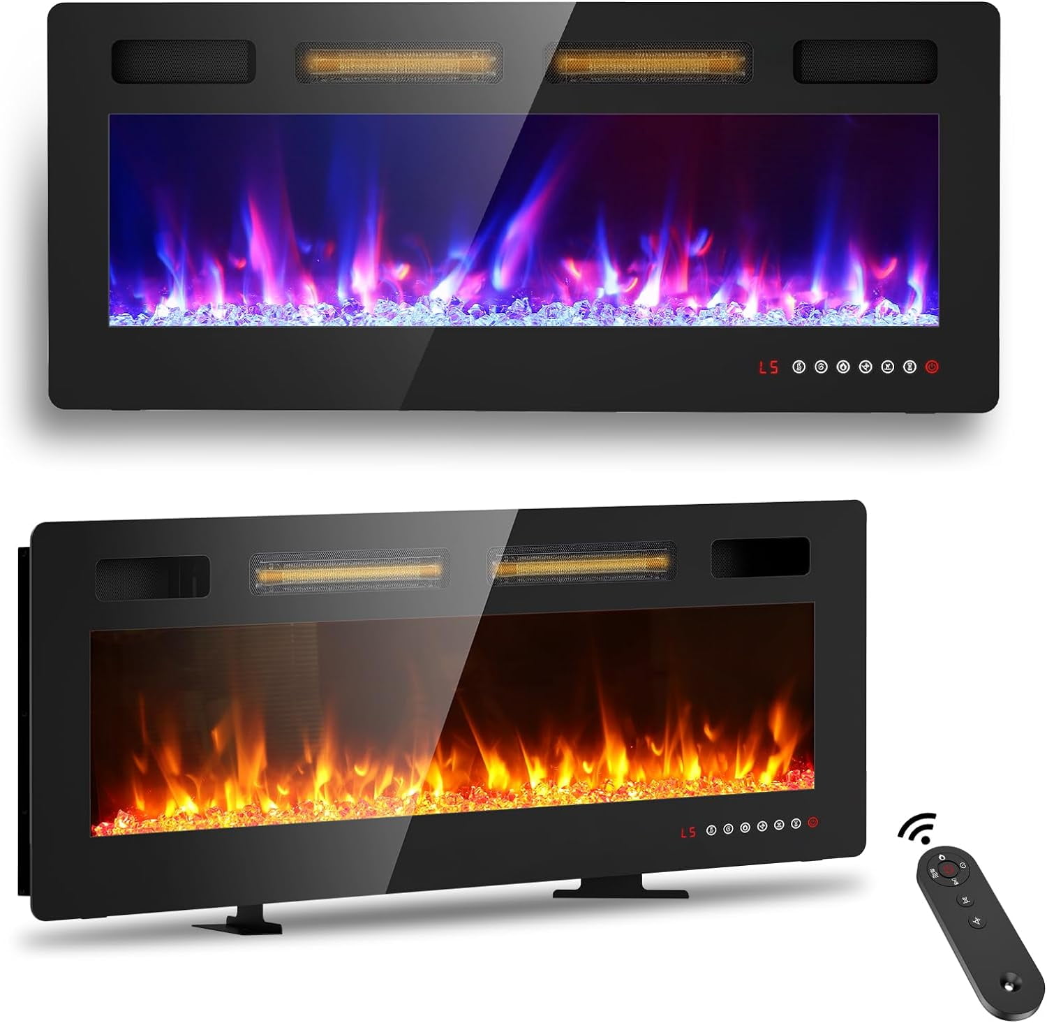 BREEZEHEAT 50 inch Electric Fireplace Wall Mounted/FreestandingUltra