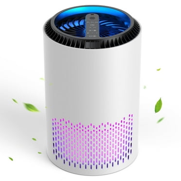 BREEZOME Air Purifiers for Home, High Efficient Hepa Air Cleaner For Smoke Pollen Dander Hair Smell Portable Air Purifier with Sleep Mode Speed Control For Bedroom Office Living Room Kitchen, White