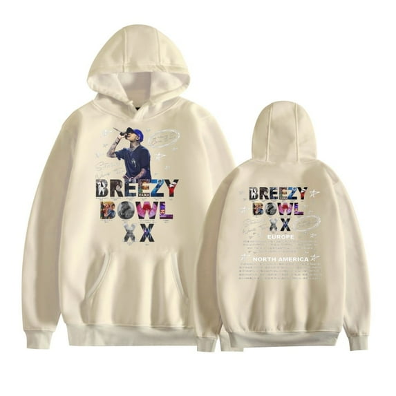 BREEZY BOWL XX PREGAME Hoodie Chris Brown Women's Men's Printed Sweatshirt Fashion Long Sleeve Hoodie