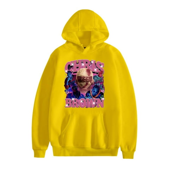 BREEZY BOWL XX PREGAME Hoodie Chris Brown printed sweatshirt unisex fashion casual long sleeved hooded pullover