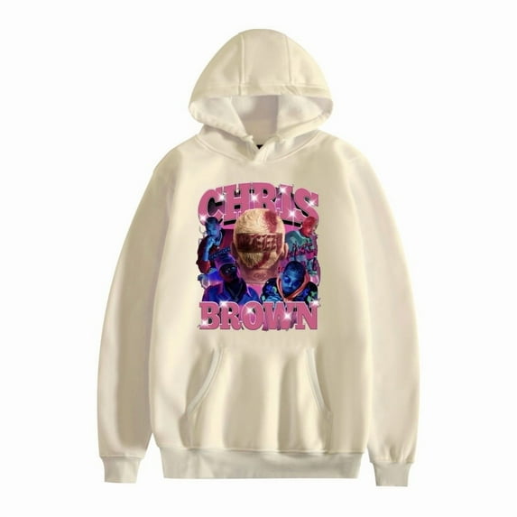BREEZY BOWL XX PREGAME Hoodie Chris Brown printed sweatshirt unisex fashion casual long sleeved hooded pullover