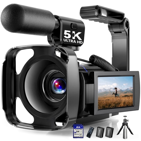 5K Ultra HD Video Camera Camcorder 3.0" Touch Screen 64MP 16X Zoom Vlogging Camera with IR Night Vision