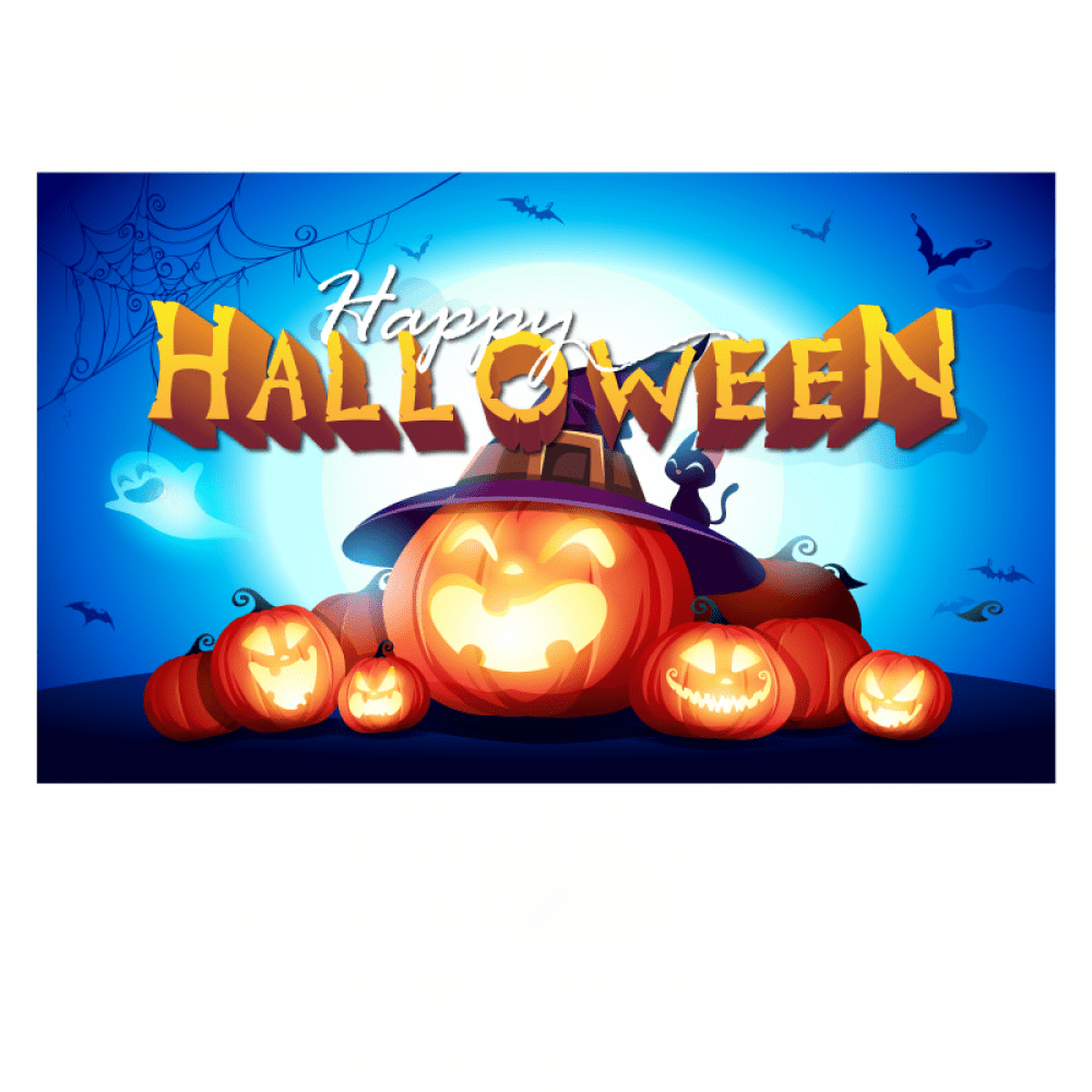 BREIS Halloween Backdrop Halloween Theme Party Background Pumpkin