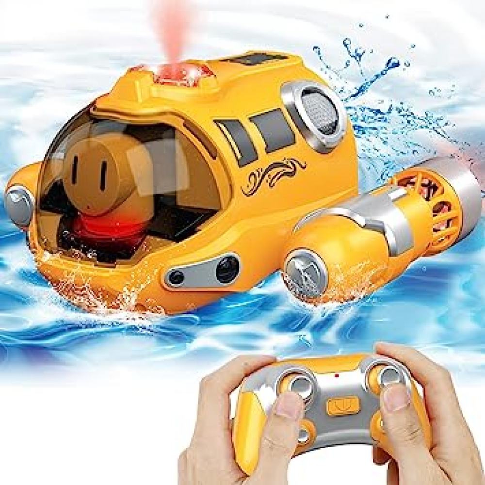 BREIS RC Boat, 2.4GHz Remote Control Motorboat with Spray/Light