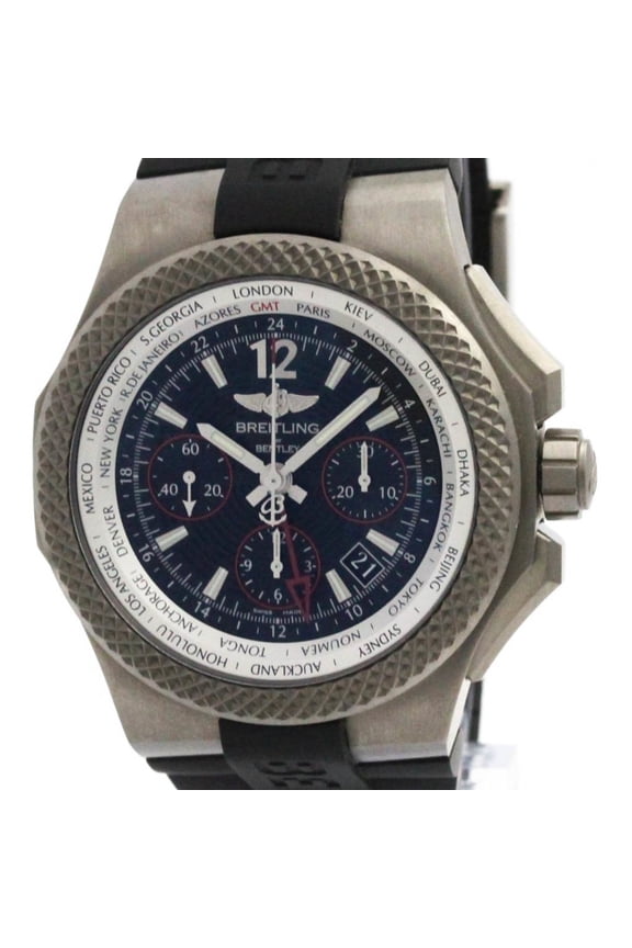 Pre-Owned BREITLING Bentley GMT Light Body Titanium Mens Watch EB0433 Polished