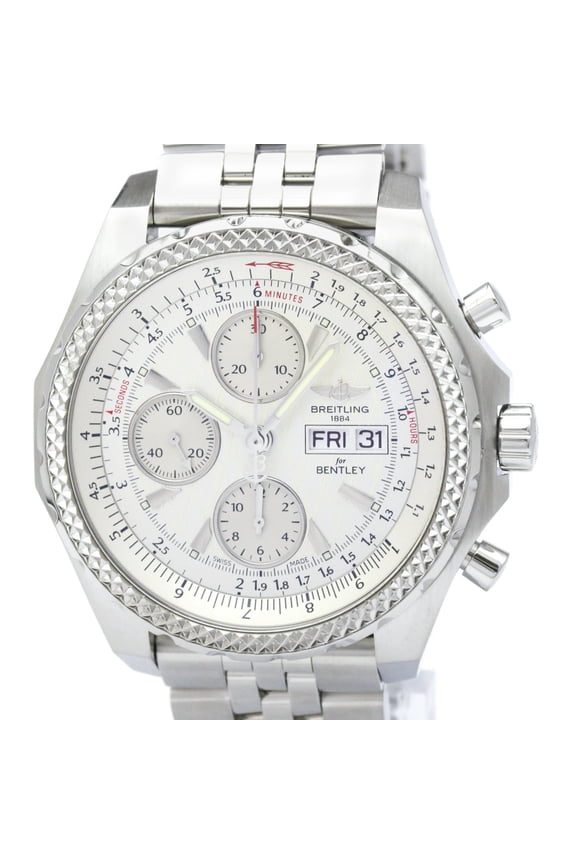 Pre-Owned BREITLING Bentley GT Racing Steel Automatic Mens Watch A13363 Polished