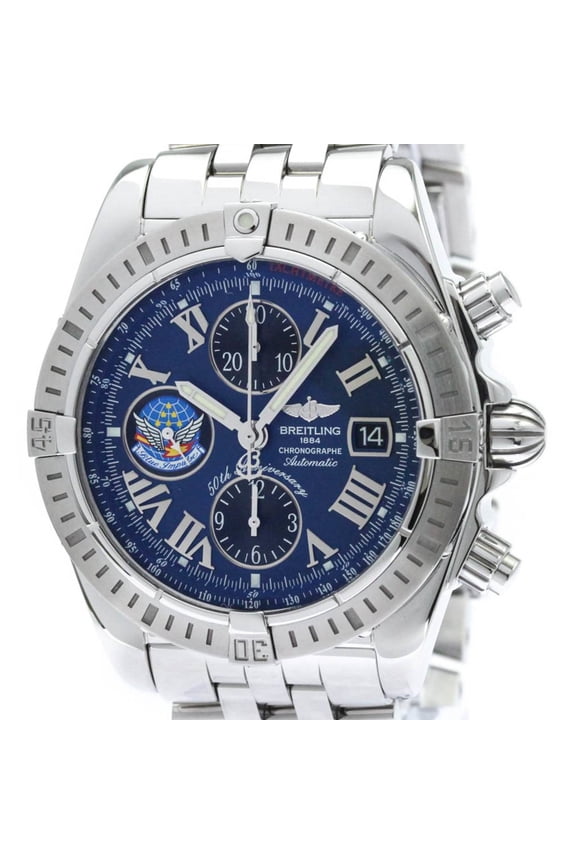 Pre-Owned BREITLING Chronomat Evolution Blue Impulse Mens Watch A13356 Polished