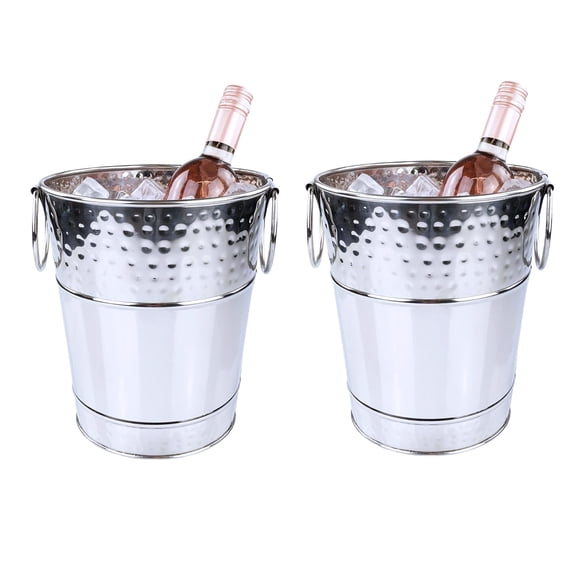 BREKX Home + Party Berkshire Champagne Bucket in Stainless Steel - Set of 2
