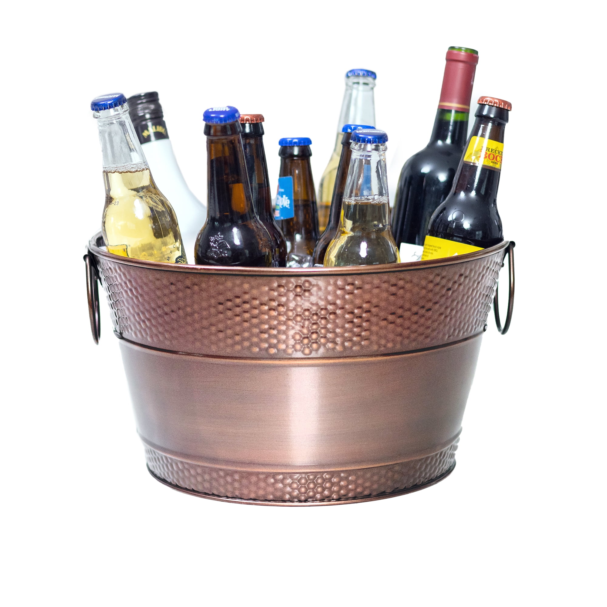 BREKX Old Tavern Ice Bucket Drink Cooler in Antique Copper Finish 14"W