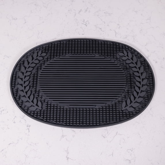BREKX PVC Leaves Pattern Non-Slip 20.5" x 13.5" Drying Mats