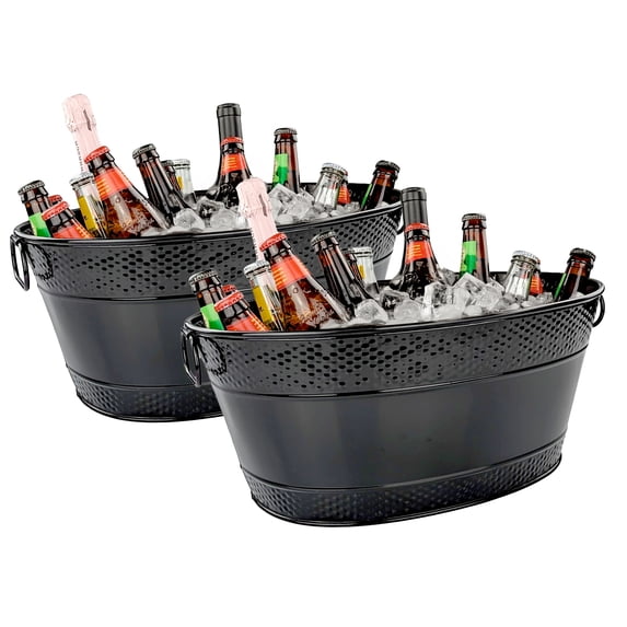 BREKX Set of 2 Colt Beverage Tubs in Black