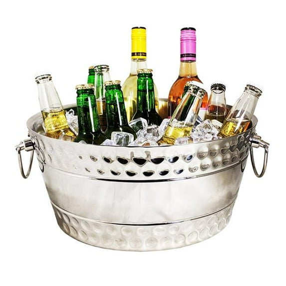 BREKX Stainless-Steel Beverage Tub, Insulated Bolt Drink Tub - 14" Top Diameter x 6.75"h