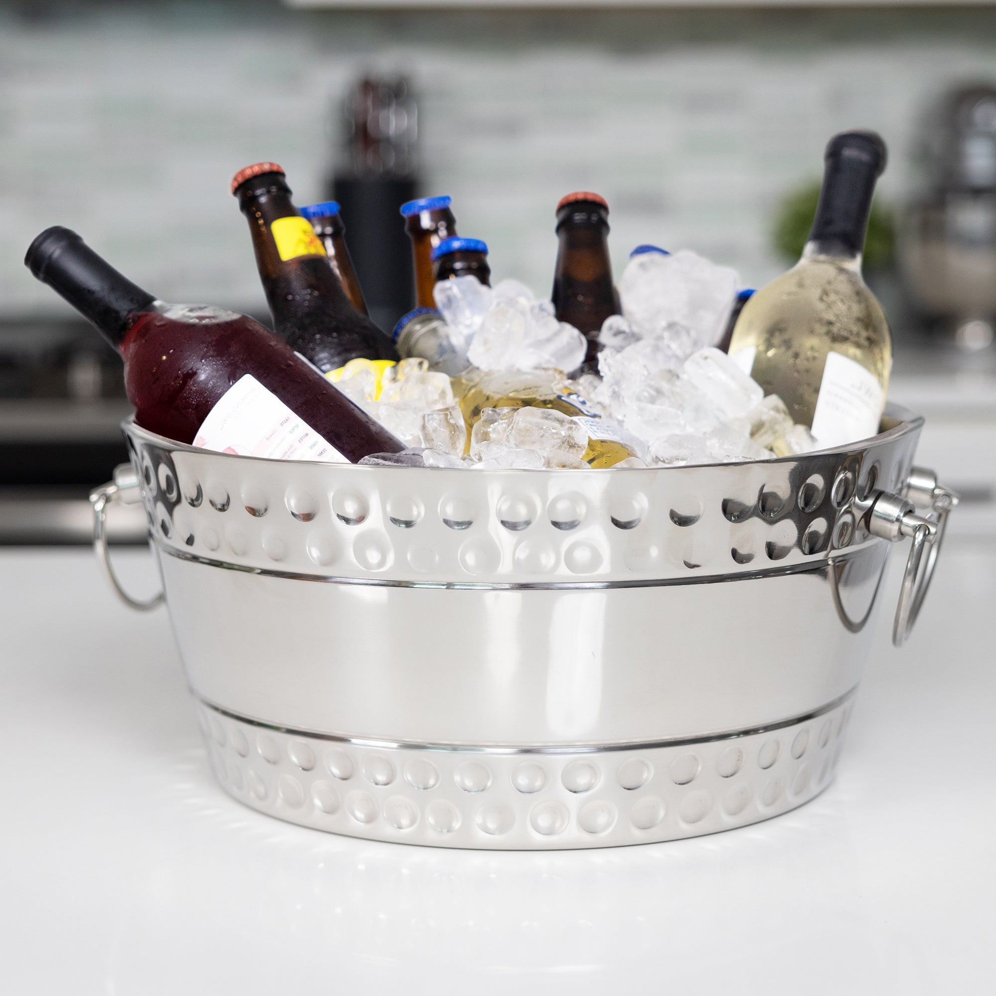 BREKX StainlessSteel Beverage Tub, Insulated Bolt Drink Tub 14" Top