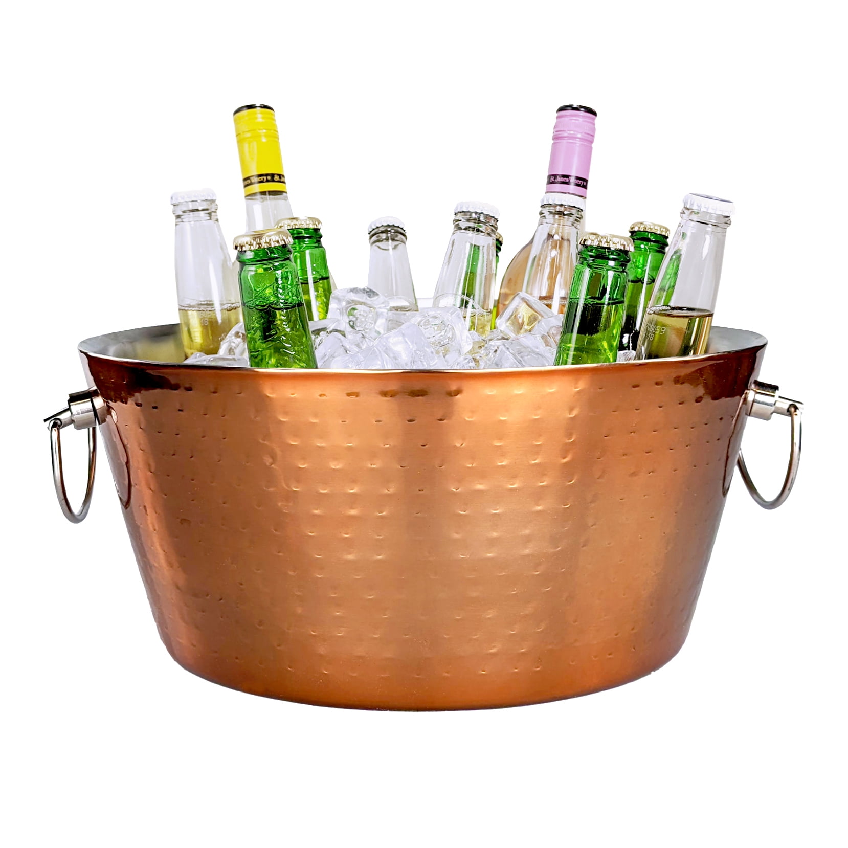 BREKX StainlessSteel Beverage Tub, Insulated Rose Copper Drink Tub