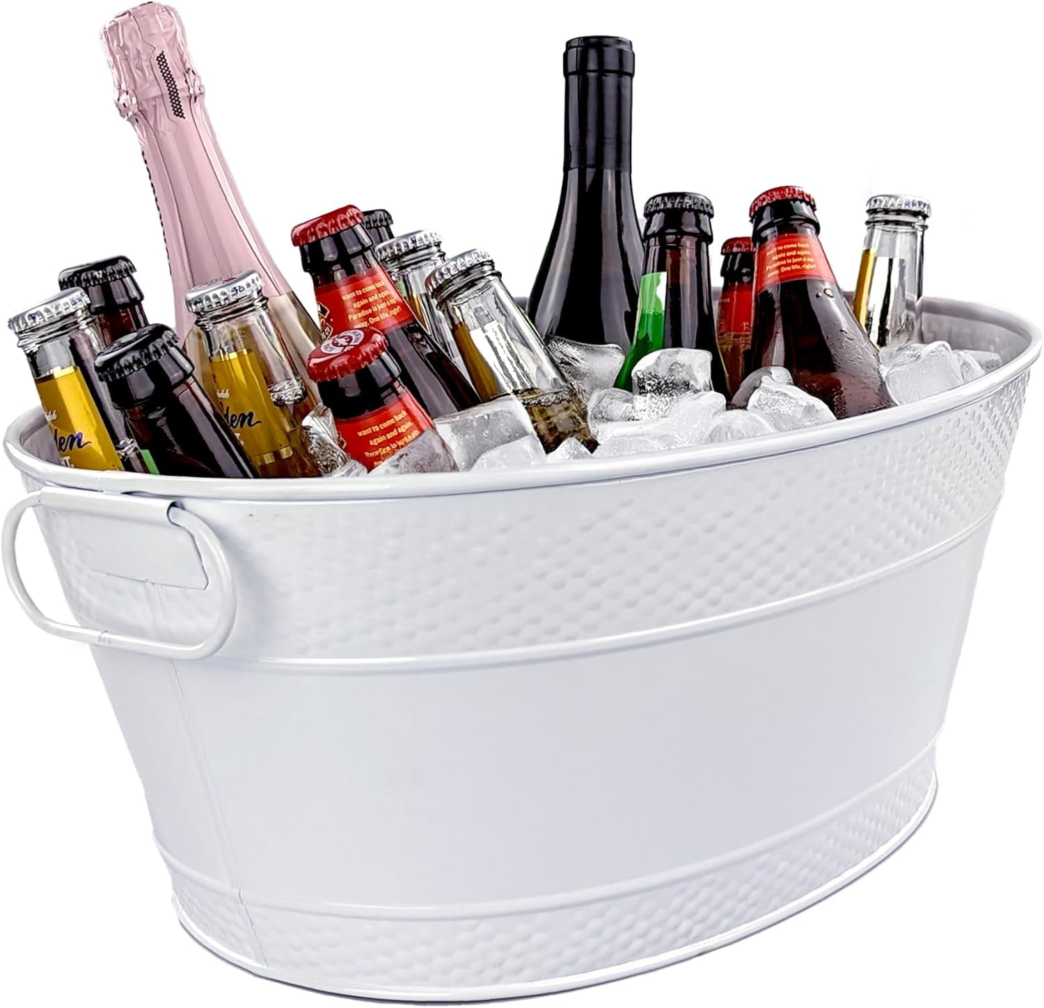 BREKX White Drink Cooler for Parties, Sealed Leak & Rust Resistant ...