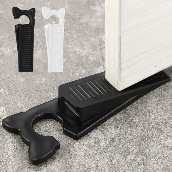 BRELIL 2Pcs Heavy Duty Door Stop, Adjustable Spring Loaded Gate Holder, Powerful Door Corkscrews And Stoppers For Bottom Doors, Non Slip Rubber Door Wedge For Home Office And Studio