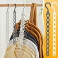 thumbnail image 1 of BRELIL 2Pcs Multi Functional Clothes Hanger, Space Saving Folding Hanging Rack For Closet, 10 Slot Garment Organizer For Shirts Pants Dormitory Home Bedroom Wardrobe Storage, 1 of 9