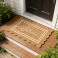 thumbnail image 1 of BRELIL 2Pcs Natural Wave Welcome Doormat, Durable Fiber Outdoor Entrance Mat for Front Door Back Door, Non Slip Heavy Duty Scraper Rug for Mud Dirt Water, All Weather Indoor Outdoor Floor Mat for, 1 of 7