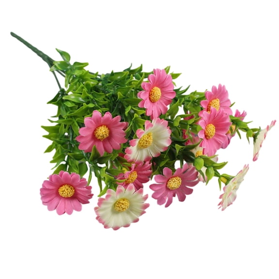 BRELIL Artificial Daisy Stems, Realistic Faux Flower Branches For Home Decor, 12 Inch Long Fake Flowers For Wedding Centerpieces Table Runner Garden Party Decorations