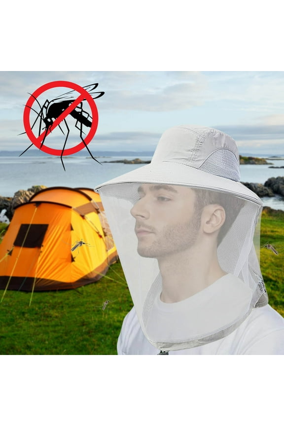 Mosquito Net Hat, Durable Insect Proof Head Net With Wide Brim, Bee Veil Hat For Outdoor Camping Gardening Hiking Fishing And Sun Protection