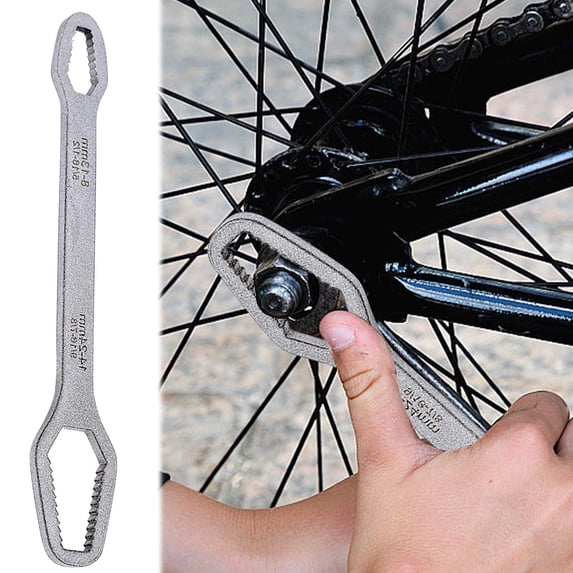 BRELIL Self-Tightening Adjustable Wrench, Multi-Functional Double Headed Ratcheting Wrench Tool, Durable Chrome Vanadium Steel Construction, Fits 8mm to 22mm Bolts and Nuts for Home Garage Automotive
