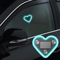 thumbnail image 1 of BRELIL Solar Powered Car Window Neon Lights, 2PCS Heart Shaped Peach Interior Decoration Lights, Rechargeable Auto Atmosphere Ambient Lighting for Dashboard Windshield Decoration, 1 of 5