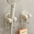 thumbnail image 1 of BRELIL Strong Suction Cup Shower Head Holder, Adjustable Wall Mounted Shower Caddy, Removable Bathroom Organizer for Shampoo Soap Razor, Anti Slip Shower Hook for Tile Glass Surface, Home Bath Shower, 1 of 6