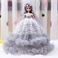 thumbnail image 1 of BRELIL Wedding Dress Princess Doll, 45cm Bridal DollToyForGirls, Modern Plastic Doll With Long Gown ForChildrenPlay, Holiday Birthday Gift ForKidsFamily Home Decor, 1 of 6